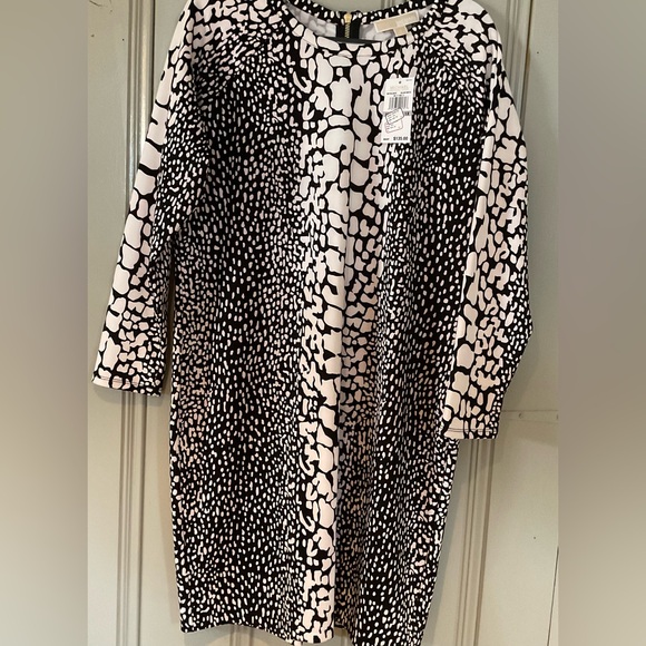 NWT Michael Michael Kors Monochrome Abstract Dress - Picture 1 of 5